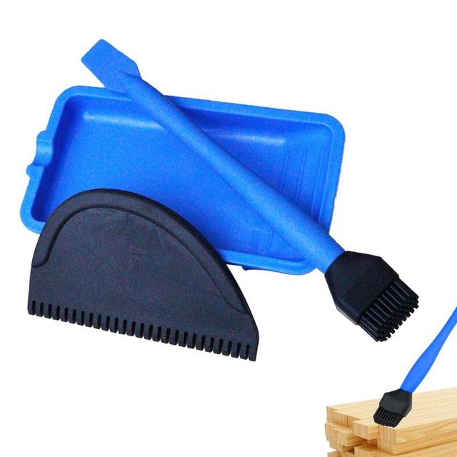 Wood Glue Applicator Glue Tray Wood Glue 3-Piece Set 1 Silicone Brush 1  Tray 1 Comb Woodworking Glue Art Kit Multifunctional - AliExpress